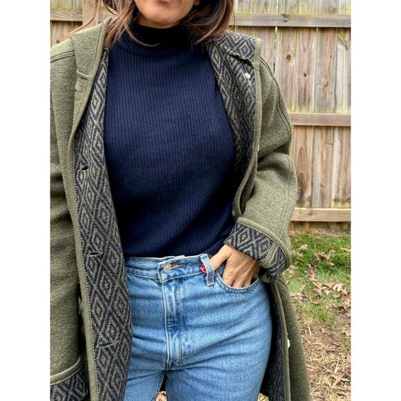 L.L. Bean Forest Green Hooded Utility Jacket - Picture 4 of 10